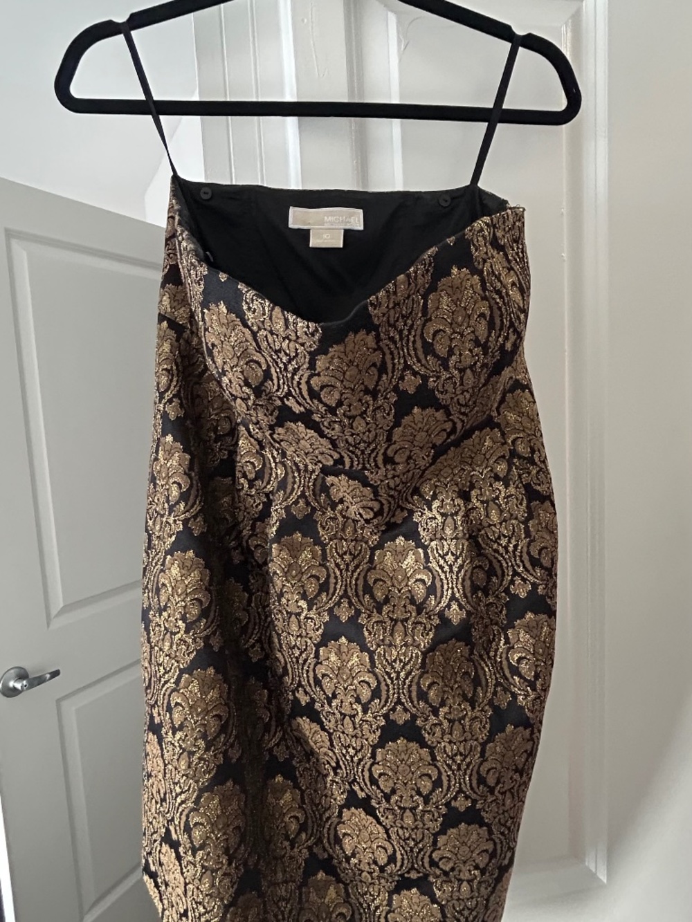 Michael Kors black metallic mini dress